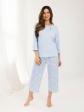 Piżama Regina 711 3/4 2XL-4XL Z25/26 Damska - kolor niebieski, 3\\4 rękaw