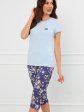 Italian Fashion Pulia SP.3/4 Nocna Piżama - kolor niebieski/druk