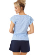 Piżama Damska Short Dark Blue, krótki rękaw