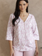 Piżama Lucinda 3575 3/4 R.4XL-6XL - kolor różowy, 3/4 rękaw