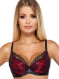 Catherine III BRA PUSH-UP - kolor black-red, push up