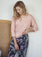 piżama wiskoza vivian 3000 3/4 - kolor pudrowy róż