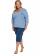 nap niebieska piżama plus size