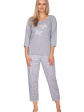 piżama damska 642a 3/4 - kolor jasny melange