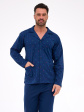 Piżama Męska 114/79 R.3XL-5XL - kolor granatowy, długi rękaw