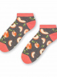 stopki damskie socks 114 - kolor grafitowy/brzoskwinie 056