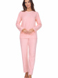 piżama damska 614 frotte - kolor różowy
