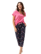 Piżama Damska 637 R.3XL - kolor ciemny różowy