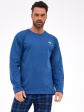 Piżama Cornette 124/306 Denali 2 3XL-5XL Męska - kolor jeans, długi rękaw