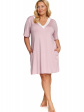 Nap Koszula Nocna Z Wiskozy W Kolorze Pudrowego Różu Plus Size, podkoszulki