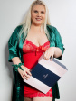 Halka Róża Plus Size - kolor czerwony, ramiączko