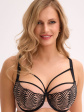Biustonosz półusztywniany SEMI-SOFT Ivana BSO 1327 CZARNO-RÓŻOWY