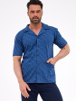 Piżama Cornette 318/57 S-2XL Rozpinana - kolor jeans, kr\.rękaw\-dł\.spodnie