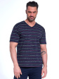 Piżama Cornette 330/49 3XL-5XL Męska - kolor granatowy, krótki rękaw