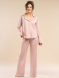 Piżama Belle Reverie MK 42 Blush S-L Rozpinana - kolor różowy pudrowy, rozpinana do szpitala