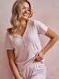 Piżama Remi 3135 - kolor jasny różowy, krótki rękaw