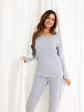 Piżama Regina 714 2XL-3XL Z25/26 Damska - kolor melanż jasny, długi rękaw