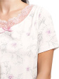 damska piżama bawełniana luna 571 kr - kolor różowy/szary