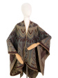 Poncho ART OF Polo 23447 Paisley - kolor brązowy-beżowy, szaliki