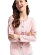Piżama Luna 599 4XL Z24 Damska - kolor różowy, długi rękaw