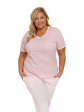 nap piżama plus size w pięknym różowym kolorze
