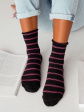 Skarpety Milena 0200-162 Cienkie Paski 37-41 - kolor czarny 05
