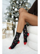 skarpety milena 1283-045 choinki ho ho 37-41 - kolor czarny