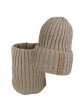 Komplet AJS 52-276 CZAPKA+TUBA/KOMIN Chłopięcy - kolor cappuccino, czapki