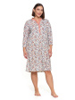 Koszula Nocna Damska Rozpinana Plus Size PDK3100-017S/S 2025, piżamy