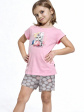 Piżama Girl Kids 787/121 Kitty - kolor różowy, krótki rękaw