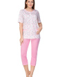Piżama Damska 946 KR - kolor różowy, krótki rękaw