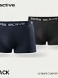 Bokserki Active GA 2 Pack - kolor grey/deep navy, wzorzyste