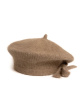 czapka beret art of polo 26350 erica - kolor beżowy ciemny