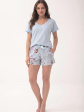 Piżama Luna 1309 S-XL L26 - kolor niebieski