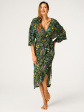Szlafrok KEY LGL 574 A26 3/4 S-XL Damski - kolor zielony ciemny, szlafroki