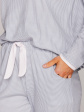 Piżama Damska 987 - kolor szara krateczka, długi rękaw