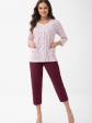 piżama luna 1305 7/8 2xl-3xl l26 rozpinana - kolor różowy
