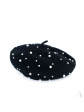 Czapka Beret ART OF Polo 18419 Delicate Pearl - kolor black