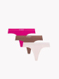 Stringi Atlantic 3CLP-013/L26 Thongs A'3 S-XL - kolor różowy-cappucino