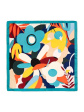 Apaszka ART OF Polo 25269 Satin Jungle - kolor turkusowy