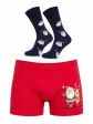 Komplet Cornette 914/06 świąteczny Gift M-2XL - kolor czerwony-granatowy, wzorzyste