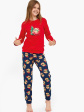 Piżama Cornette Young Girl 592/186 Teddy Christmas 134-164
