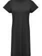 Koszula nocna damska Halka Flora - kolor czarny, ramiączko