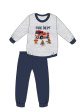 Piżama BOY Kids 477/146 Fireman - kolor szary melange, długi rękaw