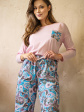Piżama Belle Reverie MK 33 Meant TO BE S-XL - kolor turecki druk, długi rękaw