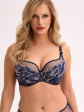 Biustonosz półusztywniany Semi Soft Gaia BS 1329 Sienna - kolor granatowy-różowy, półusztywniane