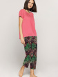 Piżama 568 - kolor koralowy-krople, piżamy