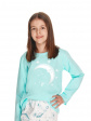 piżama dziewczęca livia 2589 r.86-116  - kolor turkusowy