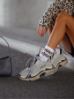 skarpety milena 0200-127 dwa cętkowane paski 37-41 - kolor biały