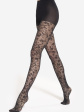 rajstopy floral wz.05 30 den - kolor nero